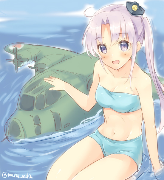 【二次】【艦これ】美少女キャラ秋津洲（あきつしま）の戦闘服が乱れてキュンとする画像がみたい！　水上機母艦 19