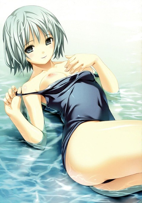 スク水(スクール水着)を着てる可愛い女の子の二次エロ画像③　100枚 75