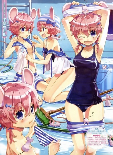 スク水(スクール水着)を着てる可愛い女の子の二次エロ画像⑥　100枚 14