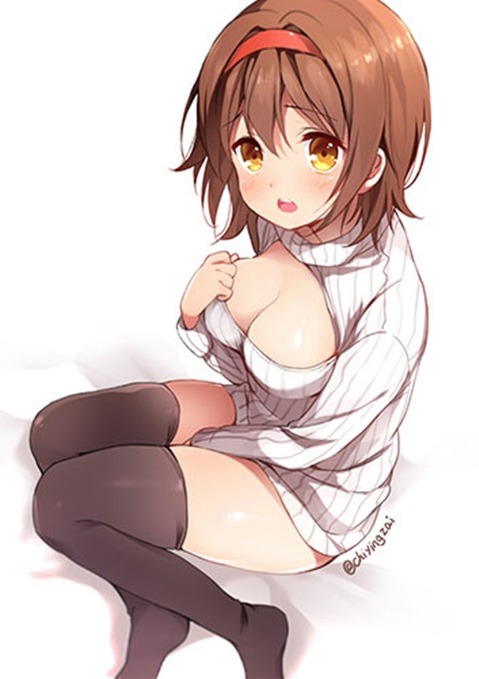 ニーソ・ニーハイを履いた女の子の二次エロ画像⑧　100枚 83