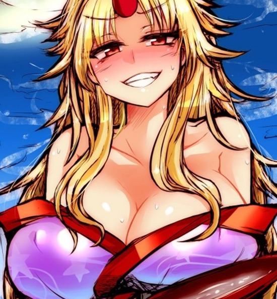 【二次エロ】【東方Project】角が生えた二次キャラ、星熊勇儀姐さんの爆乳オッパイにハマりそうな画像がみたい！① 11