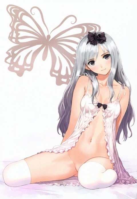 ニーソ・ニーハイを履いた女の子の二次エロ画像⑦　100枚 17
