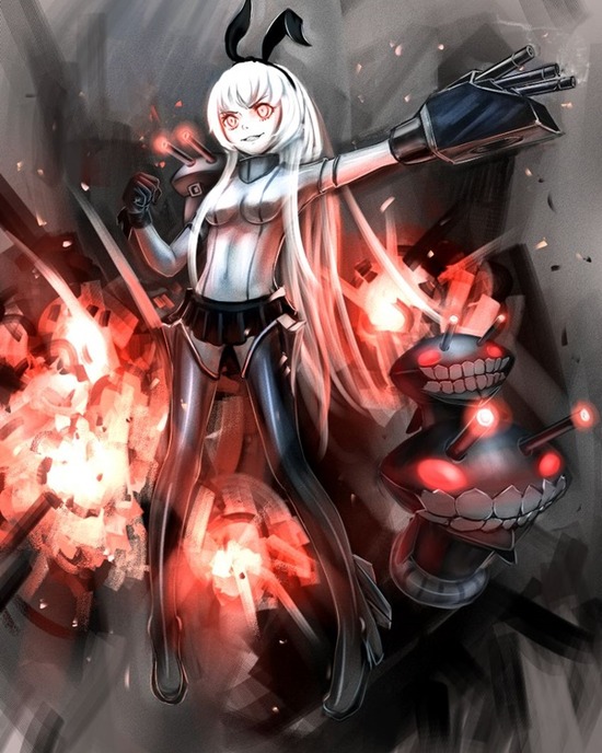 【非エロ】【艦これ】可愛い艦娘が深海棲艦化したカッコイイ系の画像がみたい！① 14