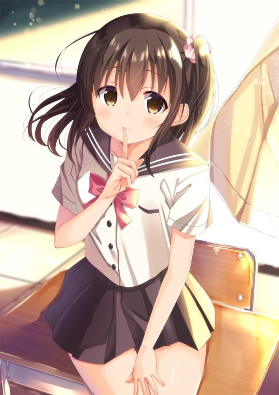 【二次エロ】制服着ている二次キャラのミニスカやパンチラ画像がみたい！ 17