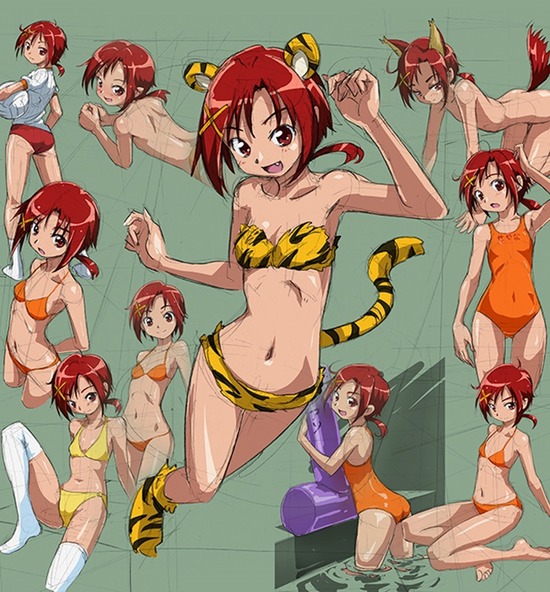 【二次エロ】虎柄のビキニを着ている可愛い女の子たちのエロ画像がみたい！② 10