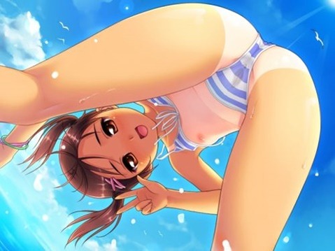 日焼け跡が色っぽい女の子の二次エロ画像①　100枚 29