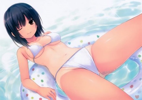 日焼け跡が色っぽい女の子の二次エロ画像③　100枚 42