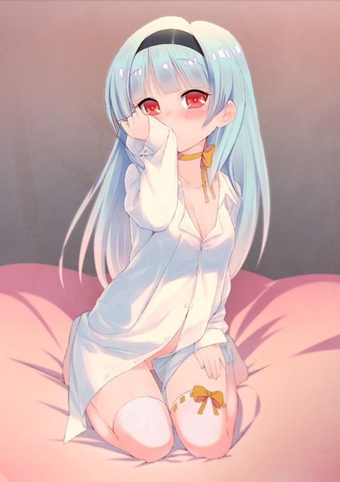裸にシャツを羽織った女の子の二次エロ画像⑤　25枚 11
