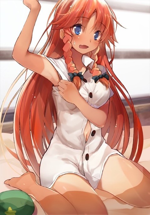 日焼け跡が色っぽい女の子の二次エロ画像④　50枚 34