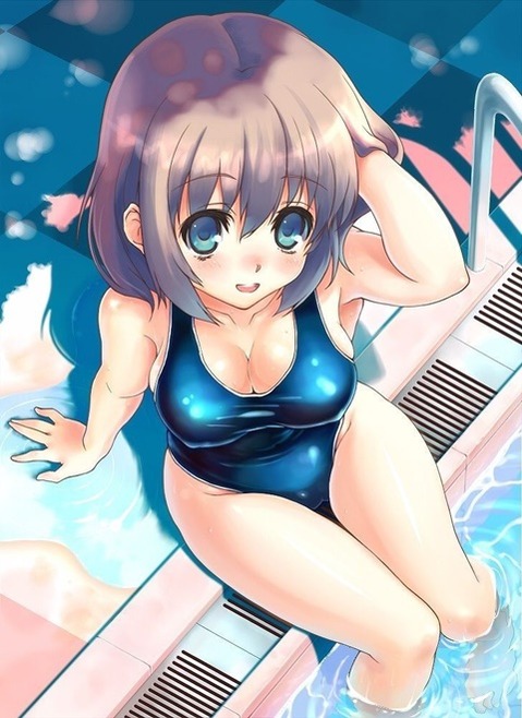 スク水(スクール水着)を着てる可愛い女の子の二次エロ画像⑥　100枚 75
