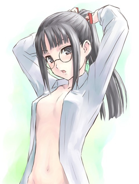 裸にシャツを羽織った女の子の二次エロ画像①　25枚 11