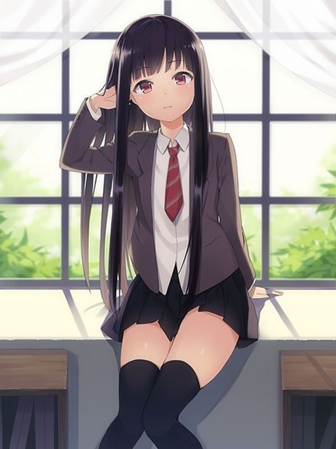 ニーソ・ニーハイを履いた女の子の二次エロ画像⑤　100枚 21