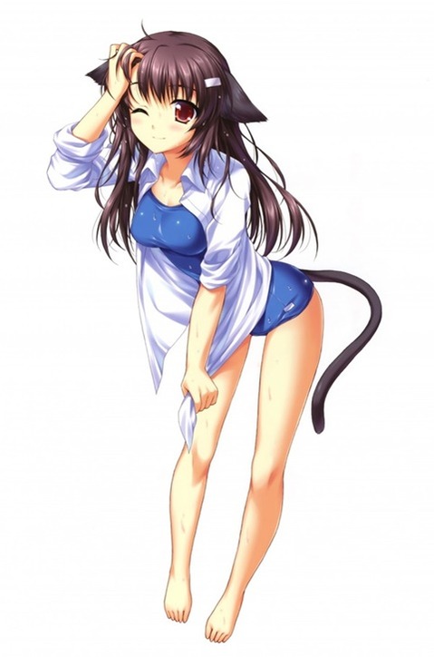 スク水(スクール水着)を着てる可愛い女の子の二次エロ画像②　100枚 30