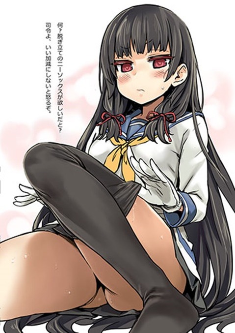 ニーソ・ニーハイを履いた女の子の二次エロ画像⑤　100枚 84