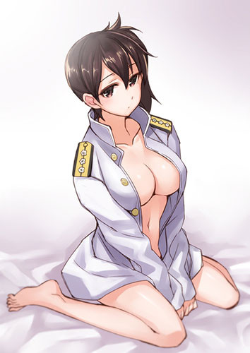 【二次エロ】巨乳過ぎるデカパイを強調した加賀(かが)の抜けるエロ画像がみたい！　正規空母 21