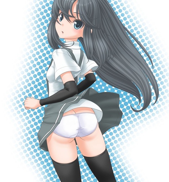 【二次エロ】【艦これ】ロリっ子すぎる制服娘朝潮ちゃんのパンチラ画像がみたい！ 20