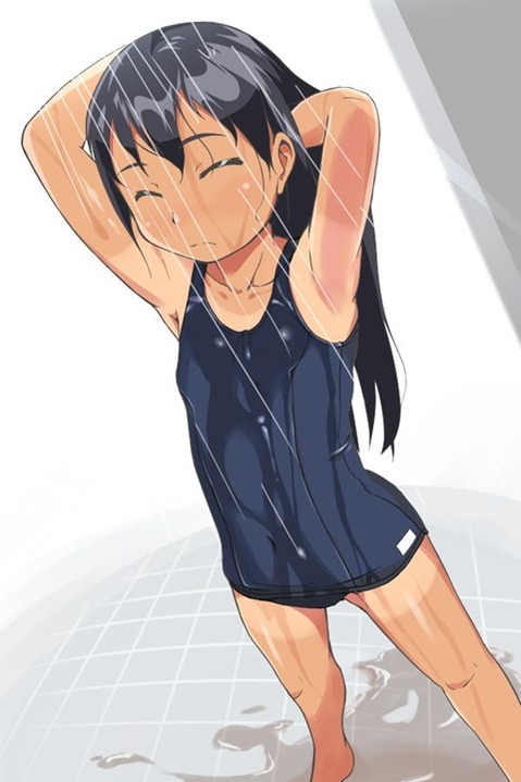 スク水(スクール水着)を着てる可愛い女の子の二次エロ画像①　100枚 48