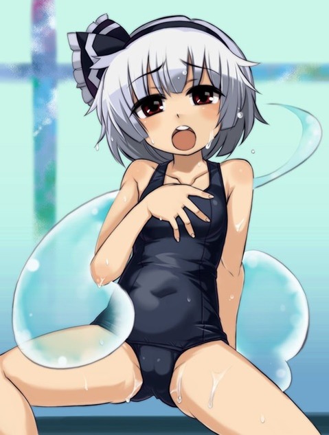 スク水(スクール水着)を着てる可愛い女の子の二次エロ画像④　100枚 95