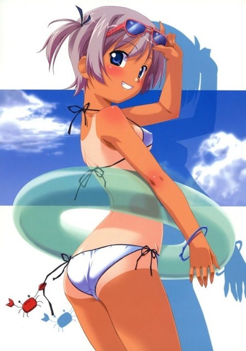 日焼け跡が色っぽい女の子の二次エロ画像③　100枚 65