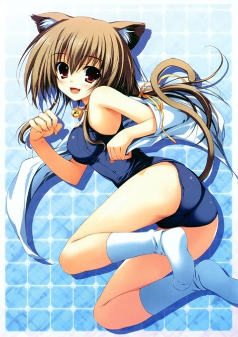 スク水(スクール水着)を着てる可愛い女の子の二次エロ画像⑤　100枚 52