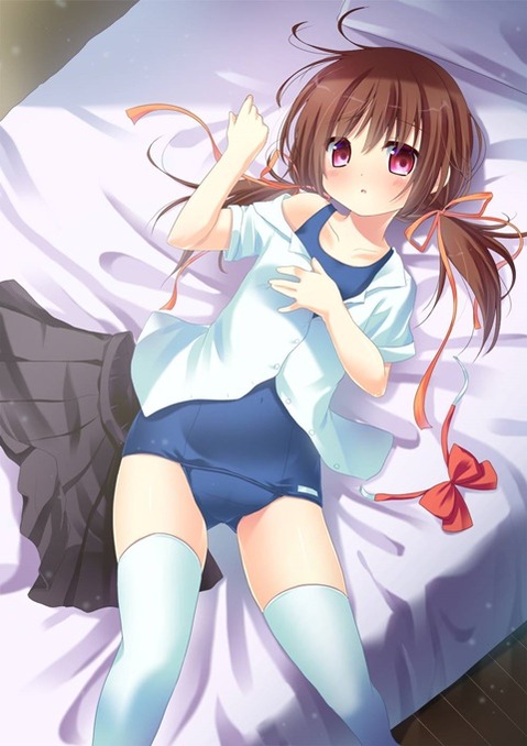 スク水(スクール水着)を着てる可愛い女の子の二次エロ画像⑥　100枚 80