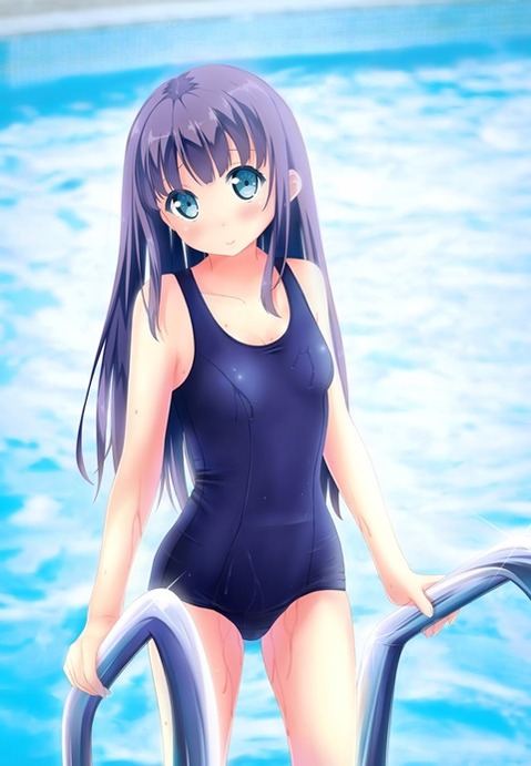 スク水(スクール水着)を着てる可愛い女の子の二次エロ画像④　100枚 37