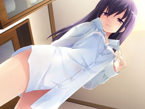 裸にシャツを羽織った女の子の二次エロ画像③　25枚 16