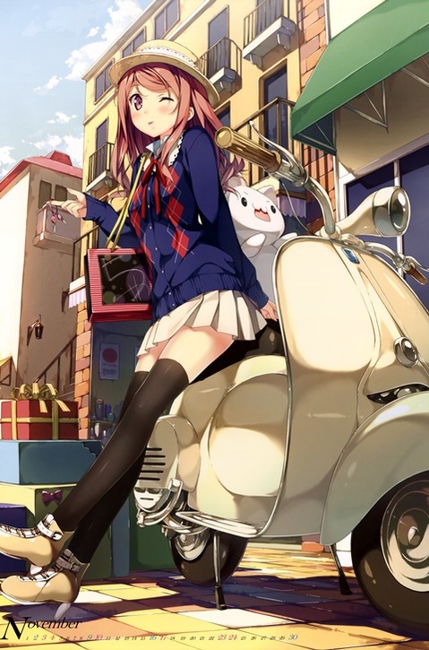 ニーソ・ニーハイを履いた女の子の二次エロ画像②　100枚 76