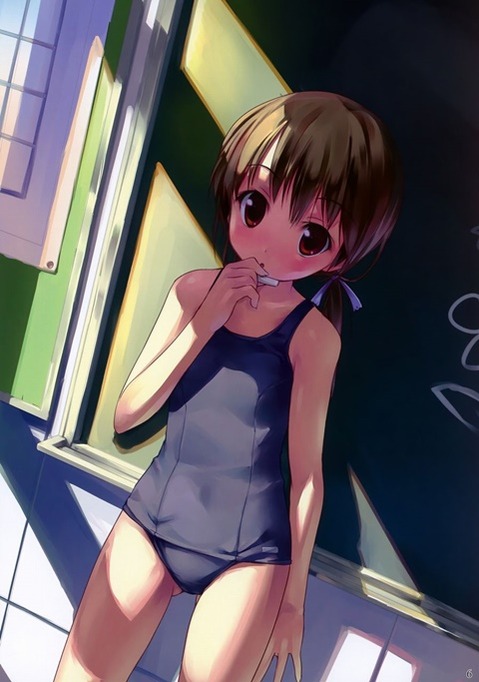 スク水(スクール水着)を着てる可愛い女の子の二次エロ画像④　100枚 24