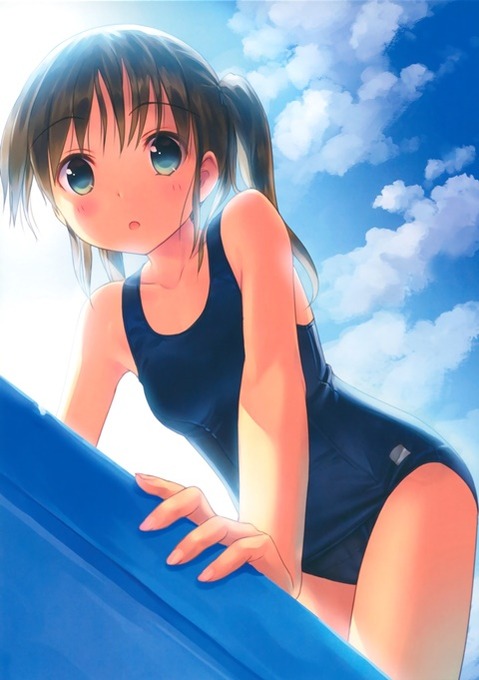 スク水(スクール水着)を着てる可愛い女の子の二次エロ画像②　100枚 36