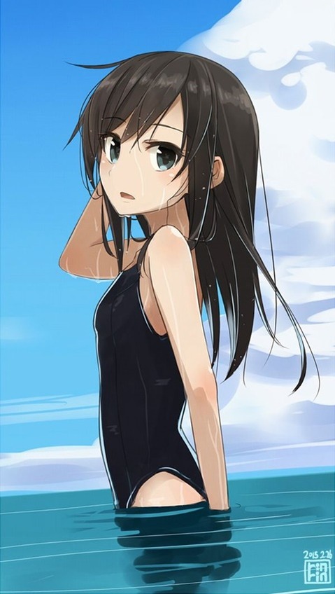スク水(スクール水着)を着てる可愛い女の子の二次エロ画像⑥　100枚 22