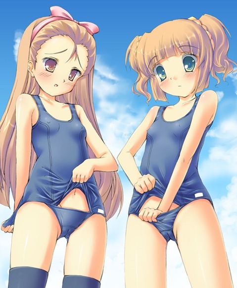 スク水(スクール水着)を着てる可愛い女の子の二次エロ画像②　100枚 3