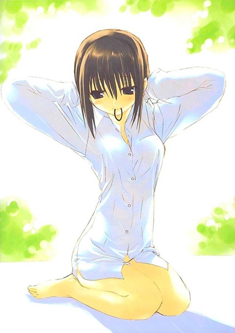 裸にシャツを羽織った女の子の二次エロ画像⑭　25枚 20