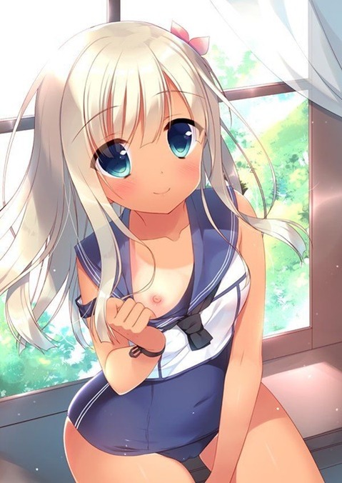日焼け跡が色っぽい女の子の二次エロ画像④　50枚 30