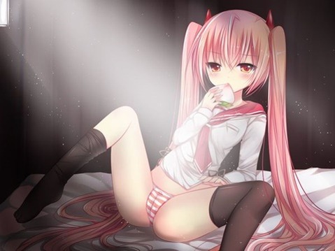 ニーソ・ニーハイを履いた女の子の二次エロ画像⑦　100枚 44