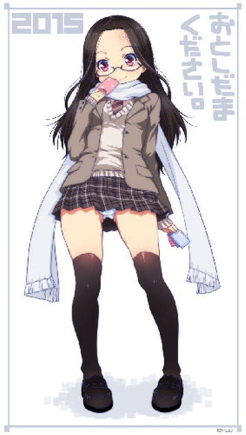 ニーソ・ニーハイを履いた女の子の二次エロ画像⑧　100枚 86