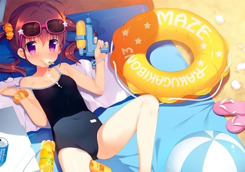 スク水(スクール水着)を着てる可愛い女の子の二次エロ画像①　100枚 55