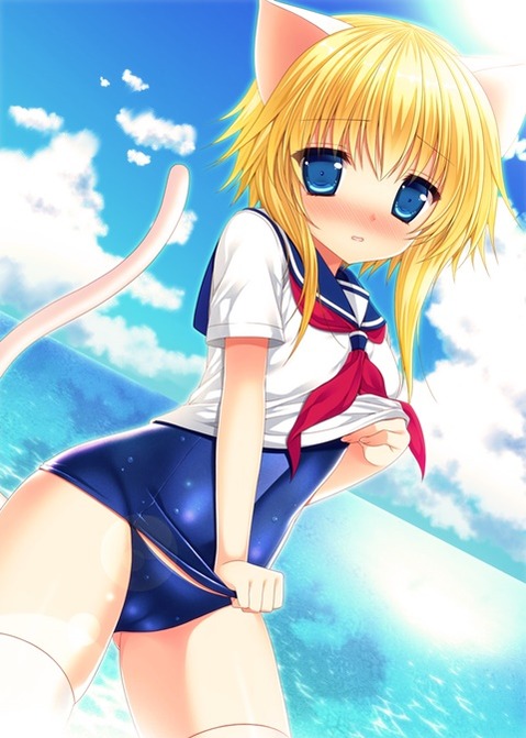 スク水(スクール水着)を着てる可愛い女の子の二次エロ画像③　100枚 9