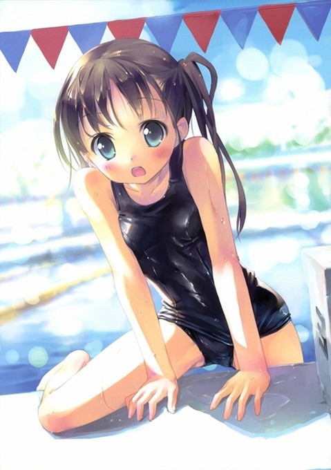 スク水(スクール水着)を着てる可愛い女の子の二次エロ画像②　100枚 18