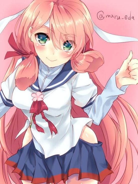 【二次】【艦これ】ピンク髪が萌えまくりな後背位（あかし）のプチエロ制服画像がみたい！ 20