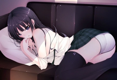 ニーソ・ニーハイを履いた女の子の二次エロ画像②　100枚 95