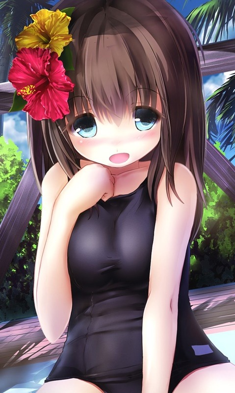 スク水(スクール水着)を着てる可愛い女の子の二次エロ画像⑤　100枚 29