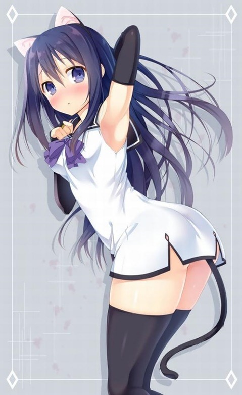 ニーソ・ニーハイを履いた女の子の二次エロ画像⑥　100枚 22