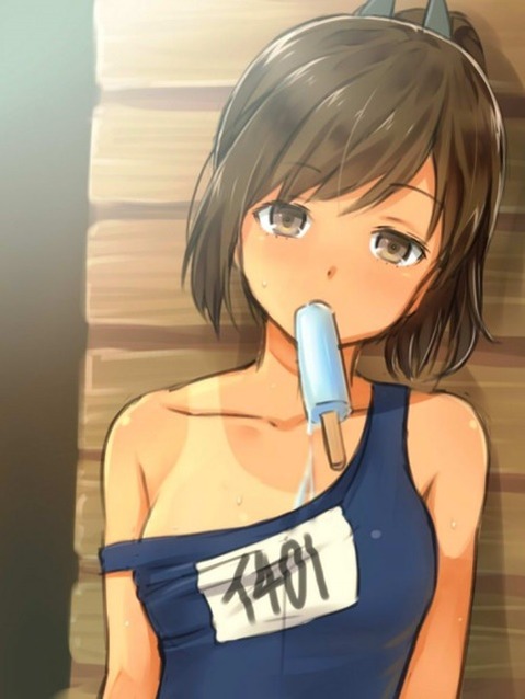日焼け跡が色っぽい女の子の二次エロ画像①　100枚 10