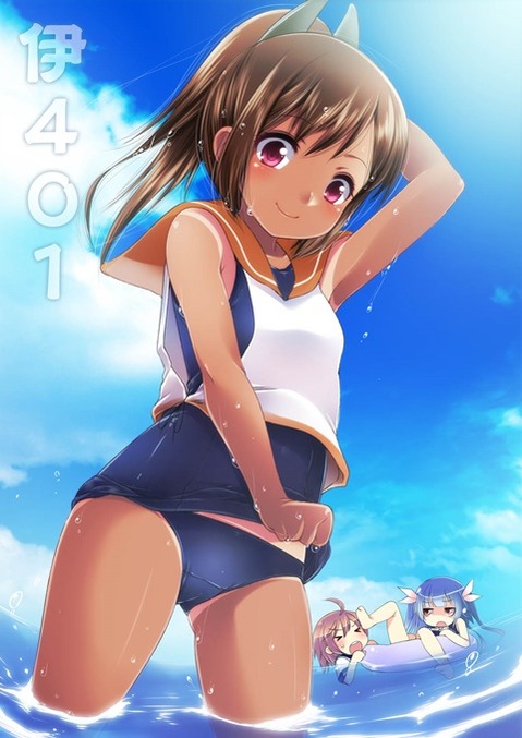スク水(スクール水着)を着てる可愛い女の子の二次エロ画像④　100枚 4