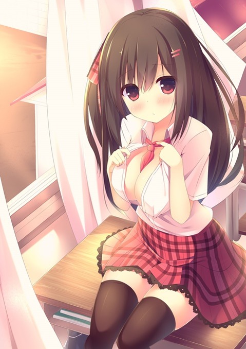 ニーソ・ニーハイを履いた女の子の二次エロ画像⑥　100枚 94