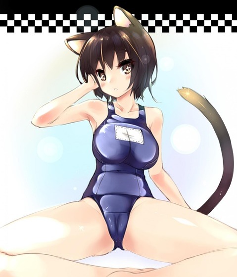 スク水(スクール水着)を着てる可愛い女の子の二次エロ画像①　100枚 79