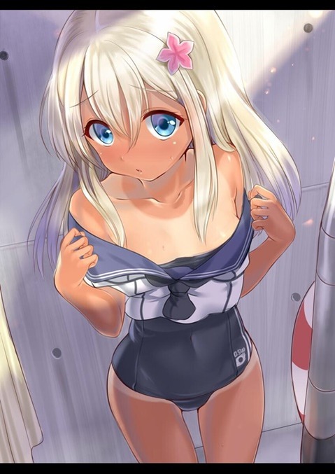 日焼け跡が色っぽい女の子の二次エロ画像④　50枚 2