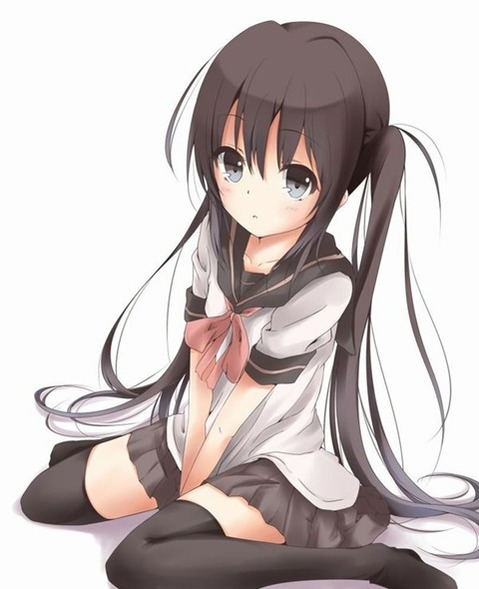 ニーソ・ニーハイを履いた女の子の二次エロ画像②　100枚 34