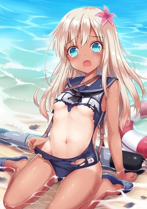 日焼け跡が色っぽい女の子の二次エロ画像②　100枚 19